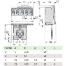 Wago 2092-3505/002-000 1-Leiter-Stiftleiste Grau