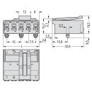 Wago 2092-3524/020-000 1-Leiter-Stiftleiste Grau