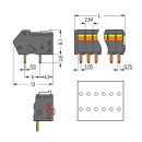 Wago 218-507/000-604 THR-Leiterplattenklemme Schwarz
