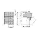 Wago 232-232/005-000 Federleiste für Reihenklemme Grau