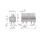 Wago 235-455/331-000 2-Leiter-Leiterplattenklemme
