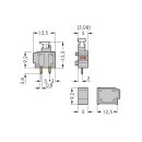 Wago 235-713/331-000 2LeiterLeiterplattenklemme