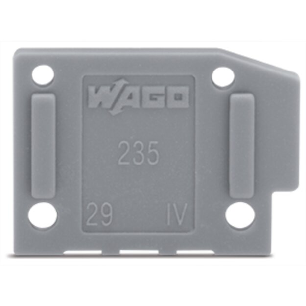 Wago 235-850 Abschlussplatte anrastbar Weiß