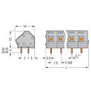 Wago 236-502/000-004 Leiterplattenklemme