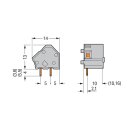 Wago 236-766/332-000 Anreihbare Leiterplattenklemme