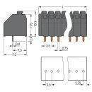Wago 250-107/353-604 THR-Leiterplattenklemme
