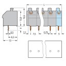 Wago 250-604 Leiterplattenklemme Grau