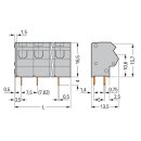 Wago 254-252 2-Leiter-Leiterplattenklemme