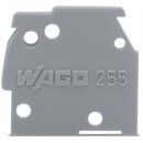 Wago 255-500 Abschlussplatte anrastbar Rot