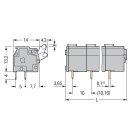 Wago 255-604 Leiterplattenklemme Grau