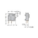 Wago 255-740 Anreihbare Leiterplattenklemme