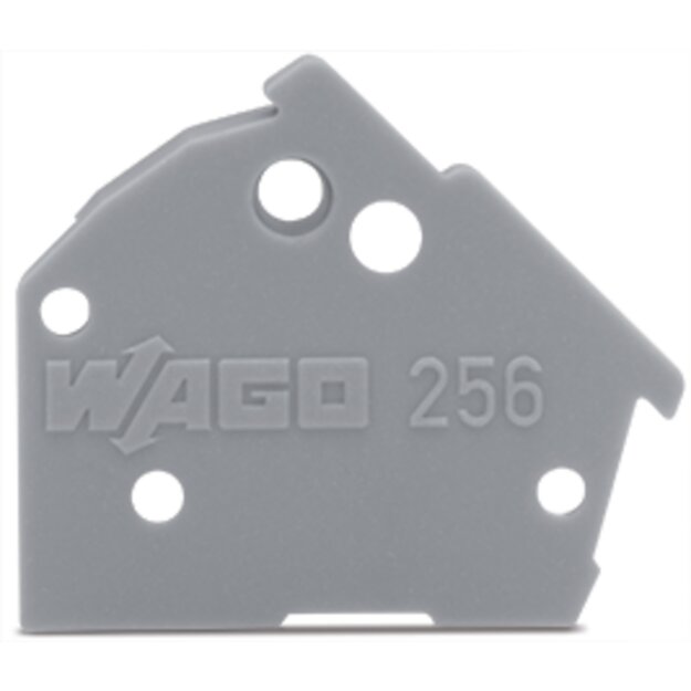 Wago 256-500 Abschlussplatte anrastbar Rot
