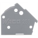Wago 256-500 Abschlussplatte anrastbar Rot