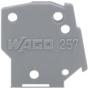 Wago 257-100 Abschlussplatte anrastbar Grau