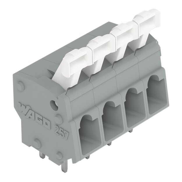 Wago 257-403 Leiterplattenklemme Grau