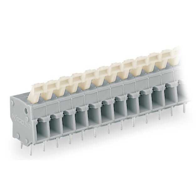 Wago 257-412 Leiterplattenklemme Grau