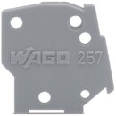 Wago 257-700 Abschlussplatte anrastbar Grün