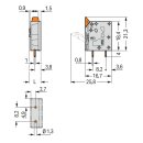 Wago 2604-3101 Leiterplattenklemme Hebel Grau