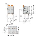Wago 2604-3302 Leiterplattenklemme Hebel Grau