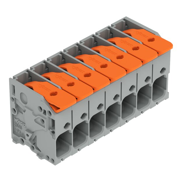 Wago 2606-1107/020-000 Leiterplattenklemme Hebel Grau