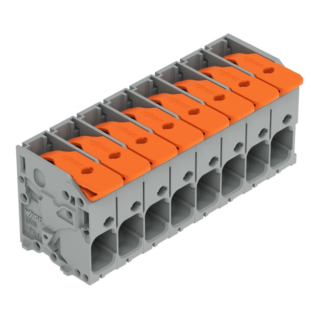 Wago 2606-1108/020-000 Leiterplattenklemme Hebel Grau