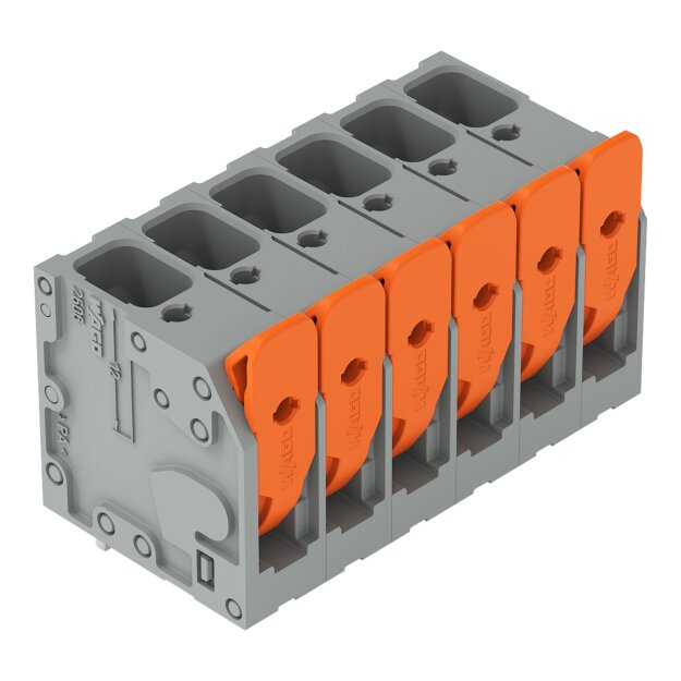 Wago 2606-3106/020-000 Leiterplattenklemme Hebel Grau