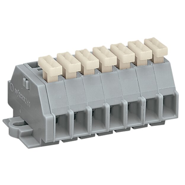Wago 261-107/331-000 2-Leiter-Klemmenleiste Grau