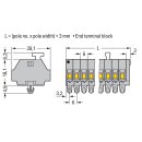 Wago 261-153/331-000 2-Leiter-Klemmenleiste Grau