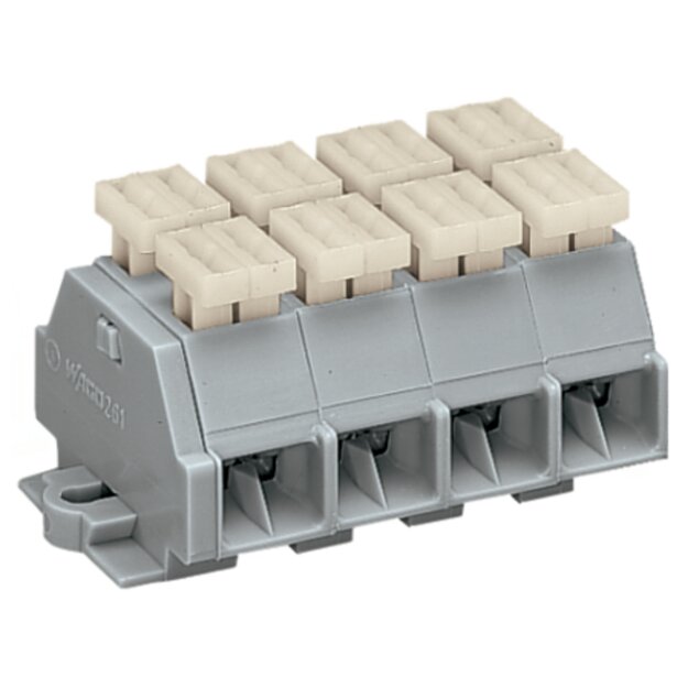 Wago 261-204/342-000 4-Leiter-Klemmenleiste Grau