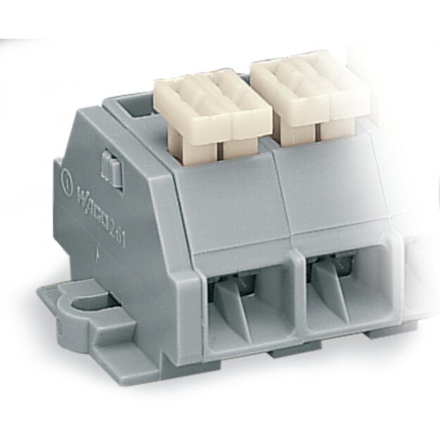 Wago 261-210/332-000 4-Leiter-Klemmenleiste Grau