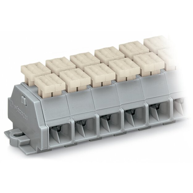 Wago 261-210/342-000 4-Leiter-Klemmenleiste Grau
