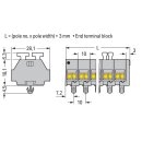 Wago 261-258/342-000 4-Leiter-Klemmenleiste Grau