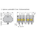 Wago 261-259/342-000 4-Leiter-Klemmenleiste Grau
