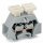 Wago 261-353/342-000 Platzsparende 4-Leiter-Endklemme Grau