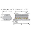 Wago 261-422 2-Leiter-Klemmenleiste Grau