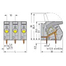 Wago 2706-254 Leiterplattenklemme Hebel Grau