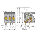 Wago 2716-103 Leiterplattenklemme Hebel Grau