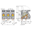 Wago 2716-208 Leiterplattenklemme Hebel Grau