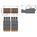 Wago 714-115 1-Leiter-Federleiste Schwarz