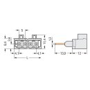 Wago 721-166/003-000 Stiftleiste für Reihenklemme Grau