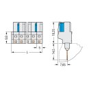 Wago 722-146/005-000 Federleiste für Reihenklemme Grau