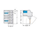 Wago 722-244/005-000 Federleiste für Reihenklemme Grau