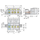 Wago 723-611/019-000 1-Leiter-Stiftleiste