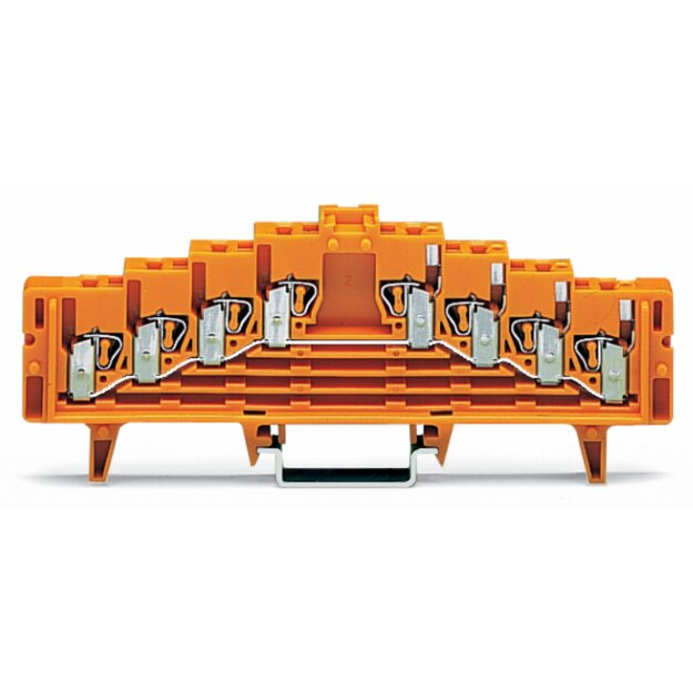 Wago 727-226/023-000 4-Etagen-Potentialklemme Orange