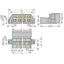 Wago 731-608/019-000 1-Leiter-Stiftleiste
