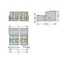 Wago 731-609 1-Leiter-Stiftleiste Grau