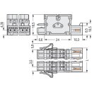 Wago 734-363/037-000 2-Leiter-Kombistecker Grau