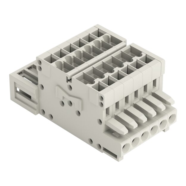 Wago 734-372 2-Leiter-Kombistecker Grau