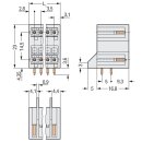 Wago 734-403/001-000 THT-DoppelstockStiftleiste