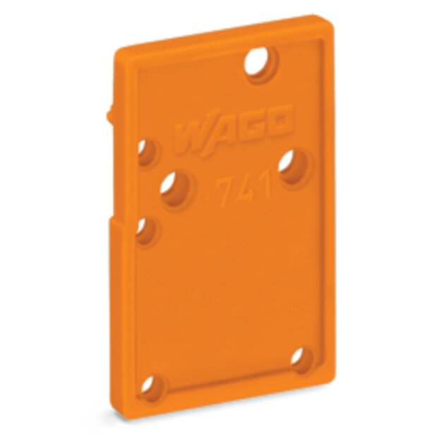 Wago 741-600 Abschlussplatte anrastbar Orange